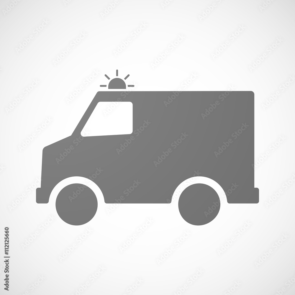 Isolated ambulance icon with Isolated ambulance icon with