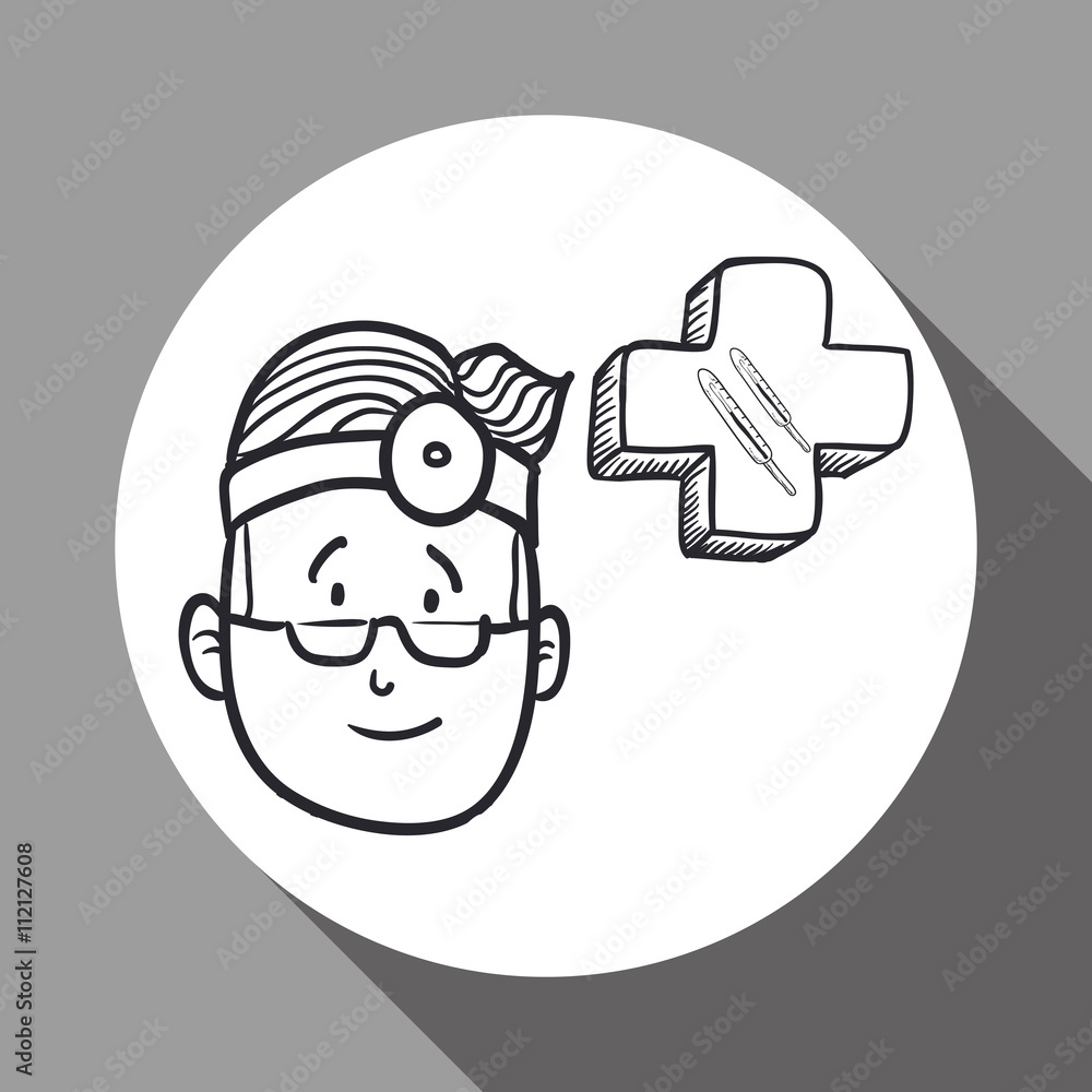 Medical care design. health care icon. sketch illustration Medical care design. health care icon. sketch illustration