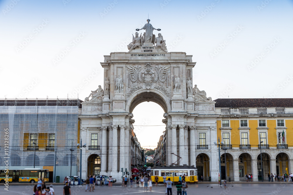 The Praca do Comercio in Lisbon
