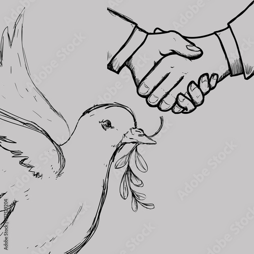 Help design. hand icon. flat illustration