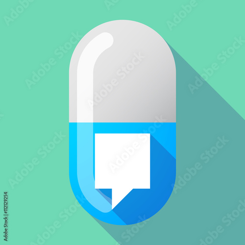 Long shadow vector pill with a tooltip