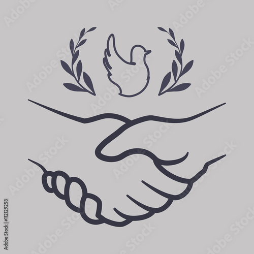 Help design. hand icon. flat illustration