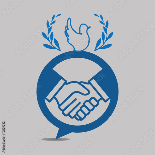 Help design. hand icon. flat illustration