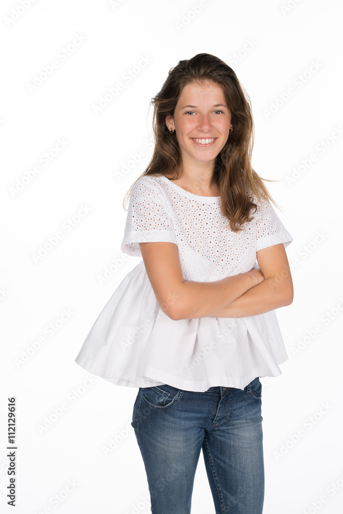Studio Portrait of a young girl isolated