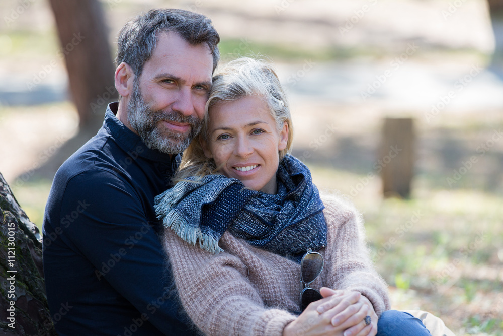 Fototapeta premium middle aged couple in park