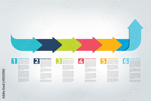  Infographic timeline report, template, chart, scheme. Vector.