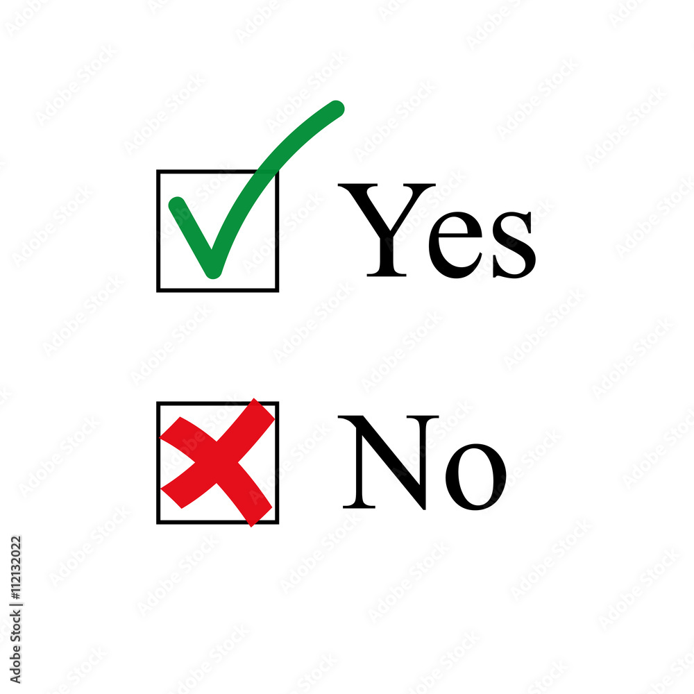 Check marks in boxes on a white background Check marks in boxes on a white background
