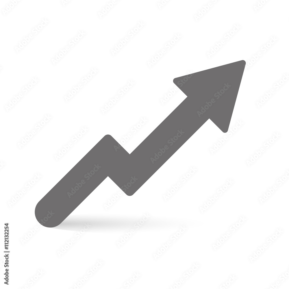 Chart up flat icon Chart up flat icon