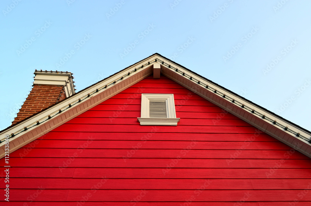 Red wooden house