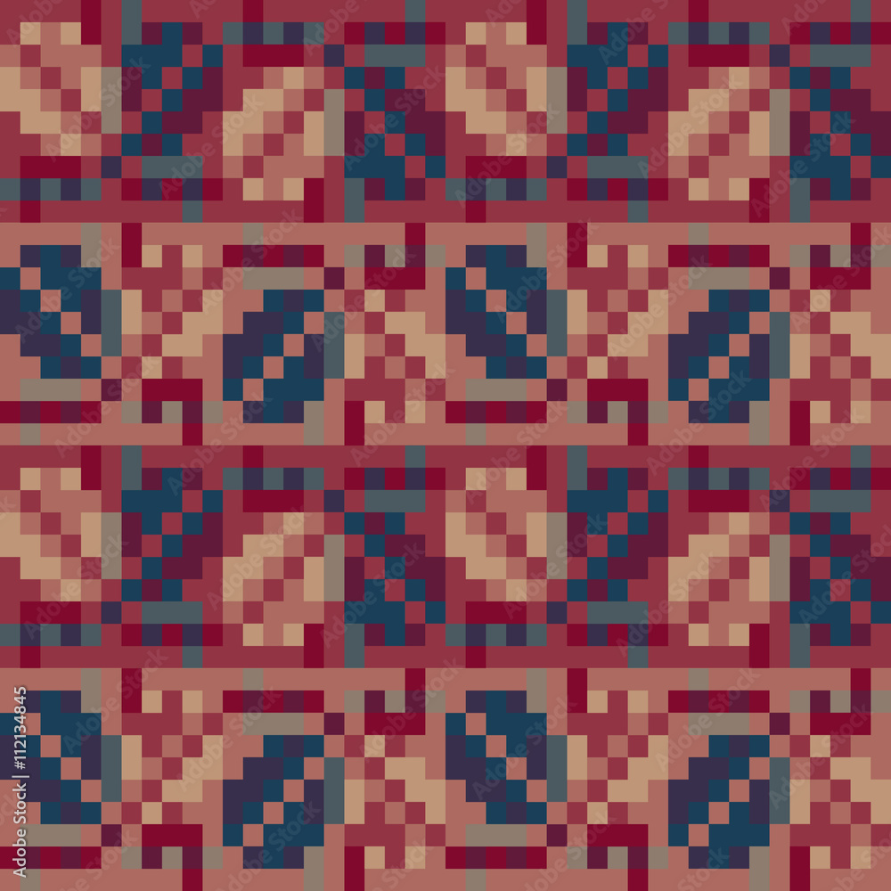 Seamless geometric pattern in the boho style. Slavonic motif. Traditional national motives of the Slavic peoples.