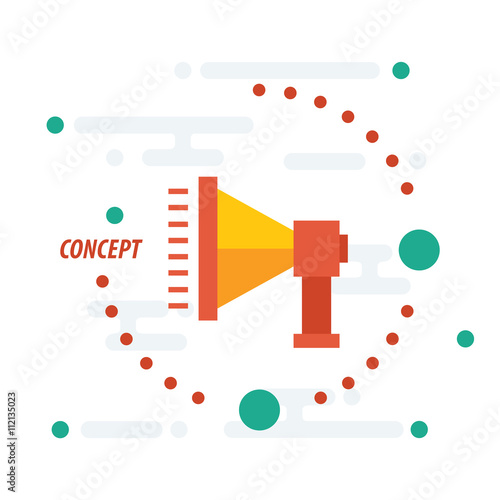 Megaphone concept yellow