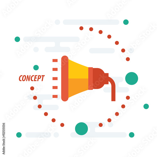 vector Megaphone concept yellow