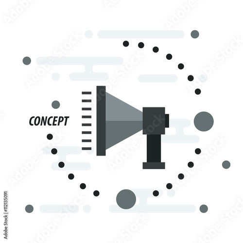 Megaphone concept  black