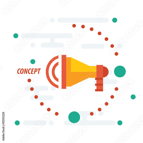 Megaphone concept vector yellow