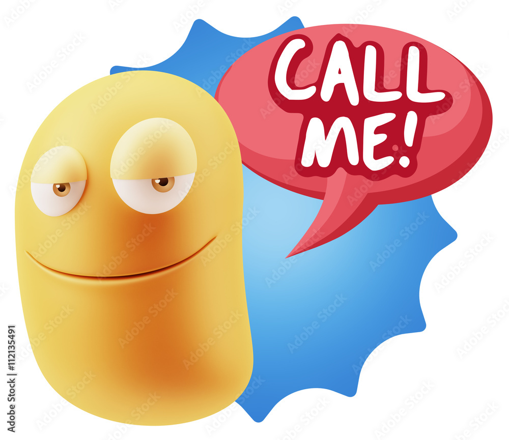 3d Illustration Laughing Character Emoji Expression saying Call 3d Illustration Laughing Character Emoji Expression saying Call