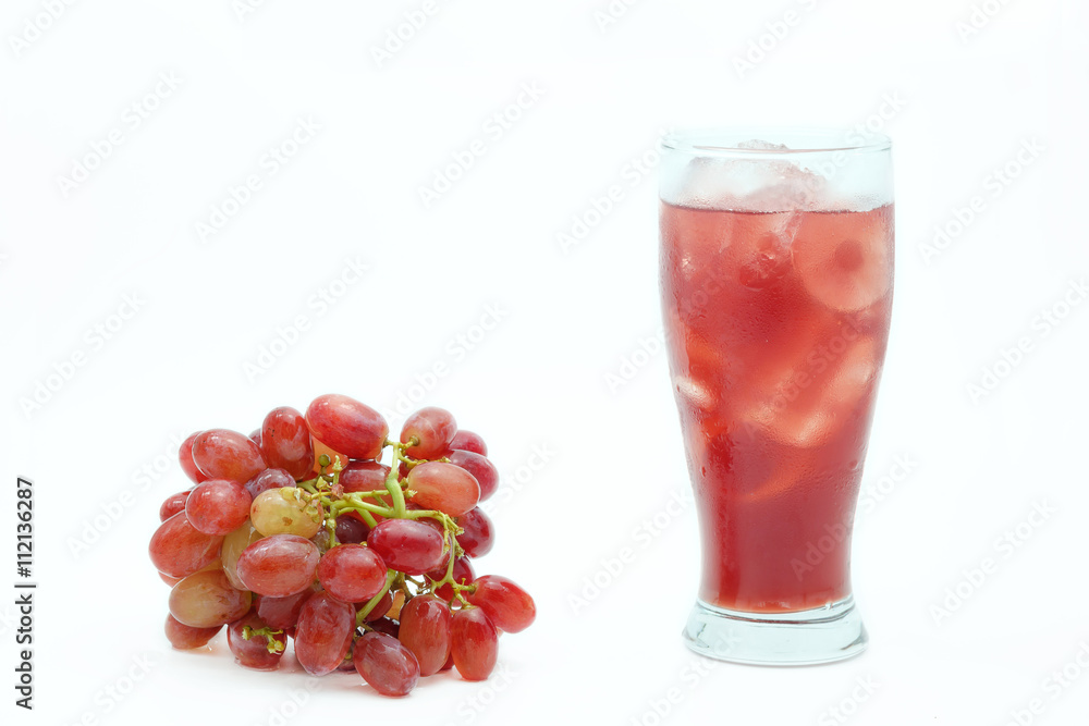 Grape juice and bunch of grapes. Grape juice and bunch of grapes.