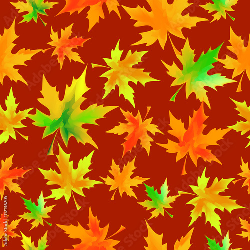 Fallen laves  Seamless autumn pattern