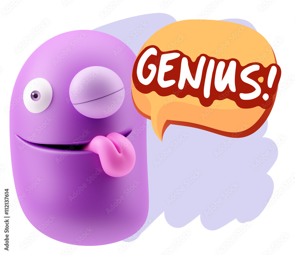 3d Illustration Laughing Character Emoji Expression saying Geniu 3d Illustration Laughing Character Emoji Expression saying Geniu