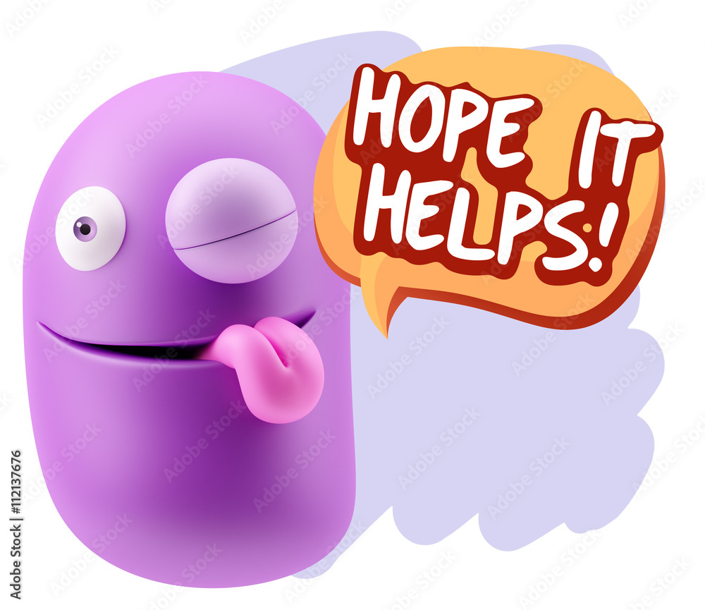 3d Illustration Laughing Character Emoji Expression saying Hope 3d Illustration Laughing Character Emoji Expression saying Hope