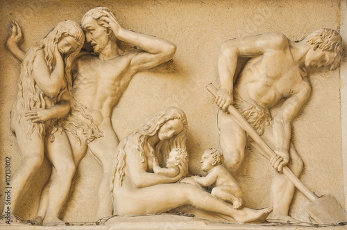 Obraz na plátně Relieve del pecado original, Lyon, Francia