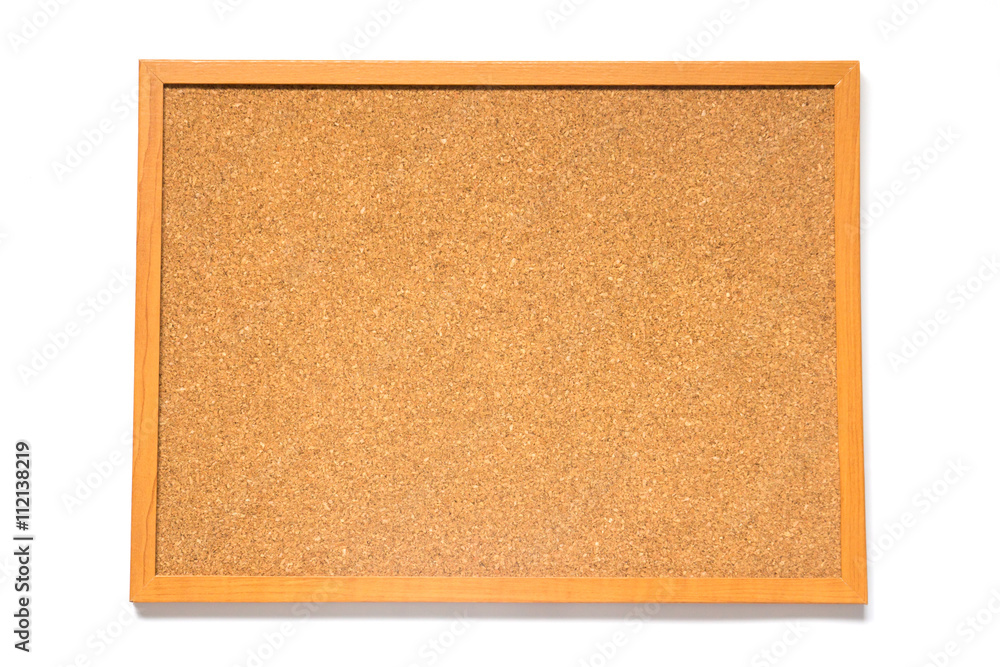 Fototapeta premium Corkboard on white background