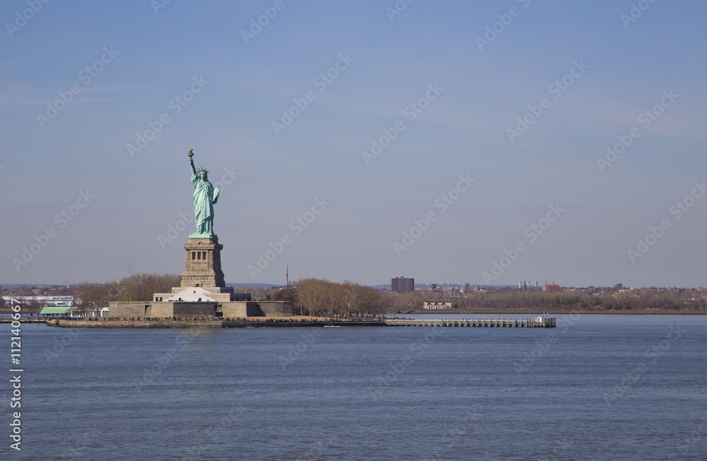 liberty statue in new York during a sunny day