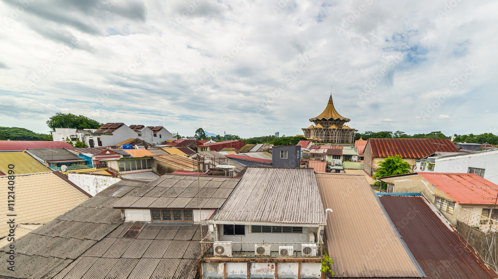 Cityscape of Kuching, West Sarawak, Borneo, Malaysia