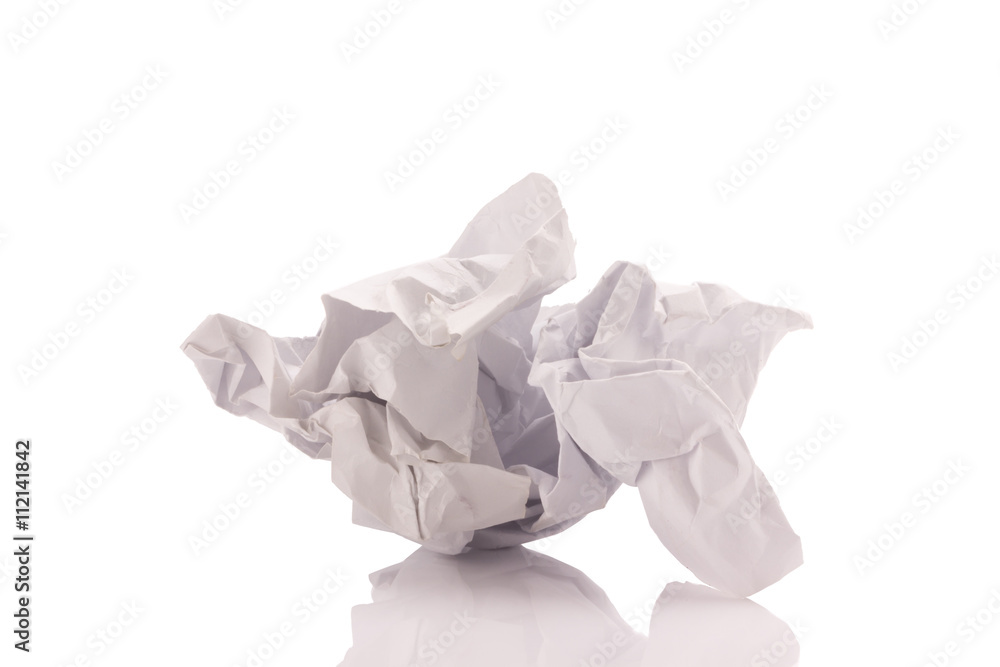 crumpled paper isolated on white background crumpled paper isolated on white background