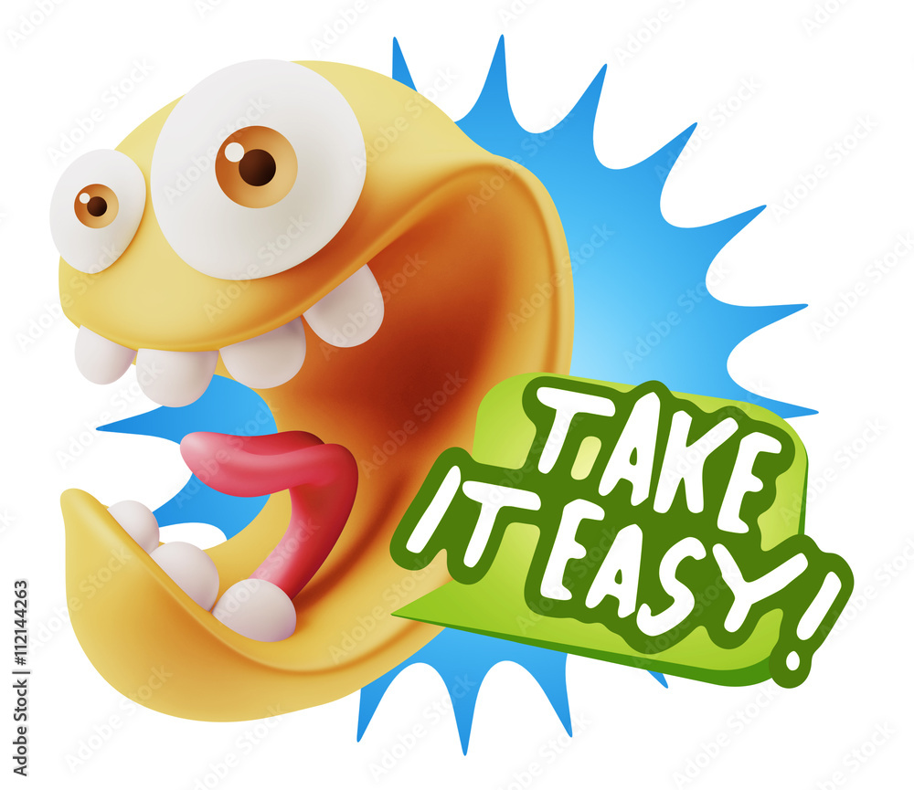 3d Illustration Laughing Character Emoji Expression saying Take 3d Illustration Laughing Character Emoji Expression saying Take