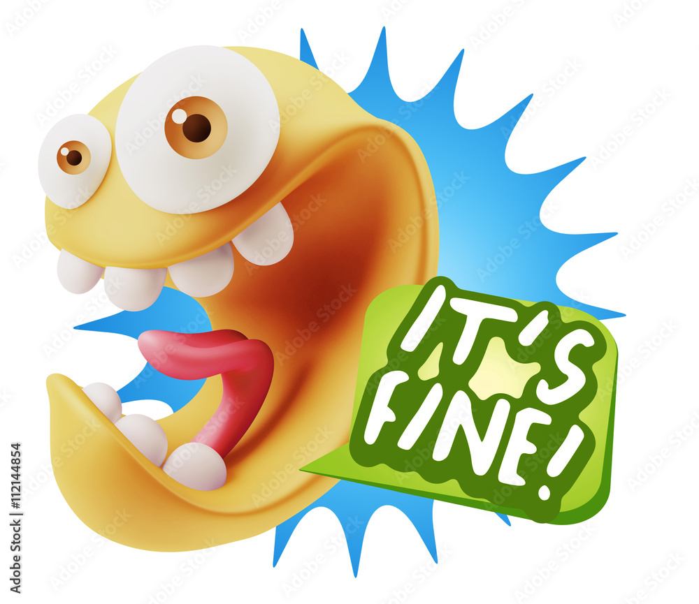 3d Illustration Laughing Character Emoji Expression saying It's 3d Illustration Laughing Character Emoji Expression saying It's