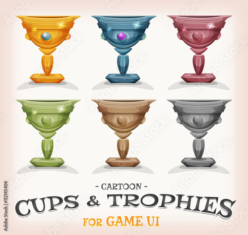 Winners Cups And Trophies For Game UI