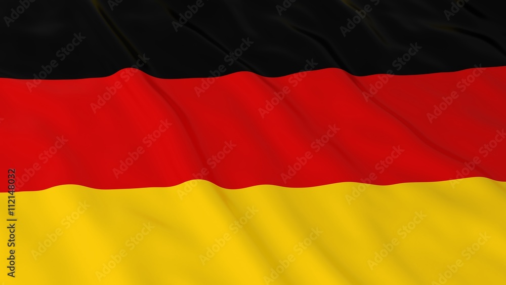 Naklejka premium German Flag HD Background - Flag of Germany 3D Illustration