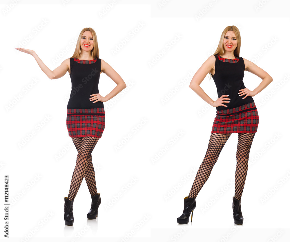 Composite photo of woman in various poses Composite photo of woman in various poses
