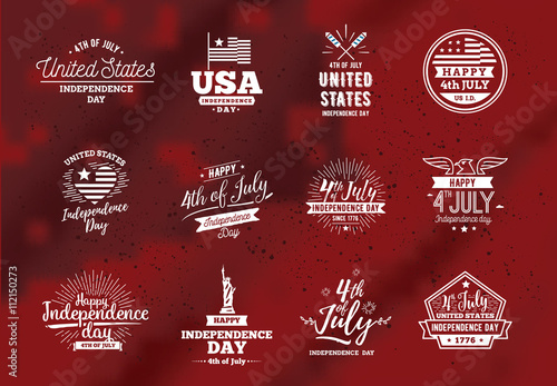 July fourth, United Stated independence day greeting.
