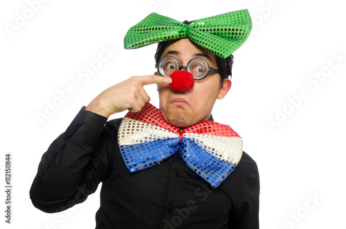 Clown isolated on the white background