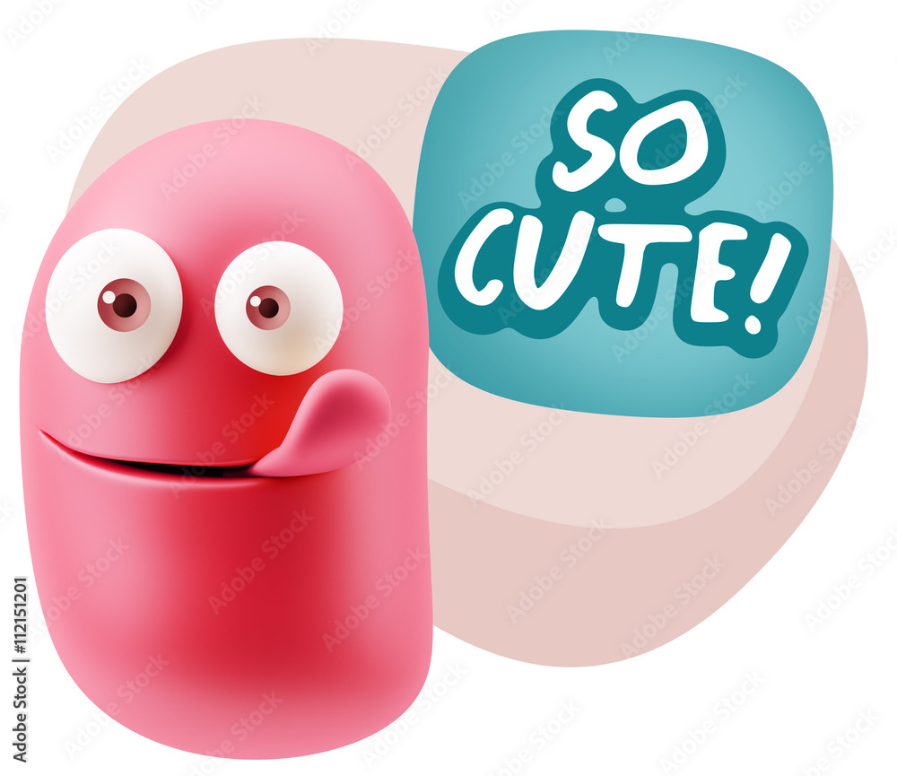 3d Illustration Laughing Character Emoji Expression saying So Cu 3d Illustration Laughing Character Emoji Expression saying So Cu
