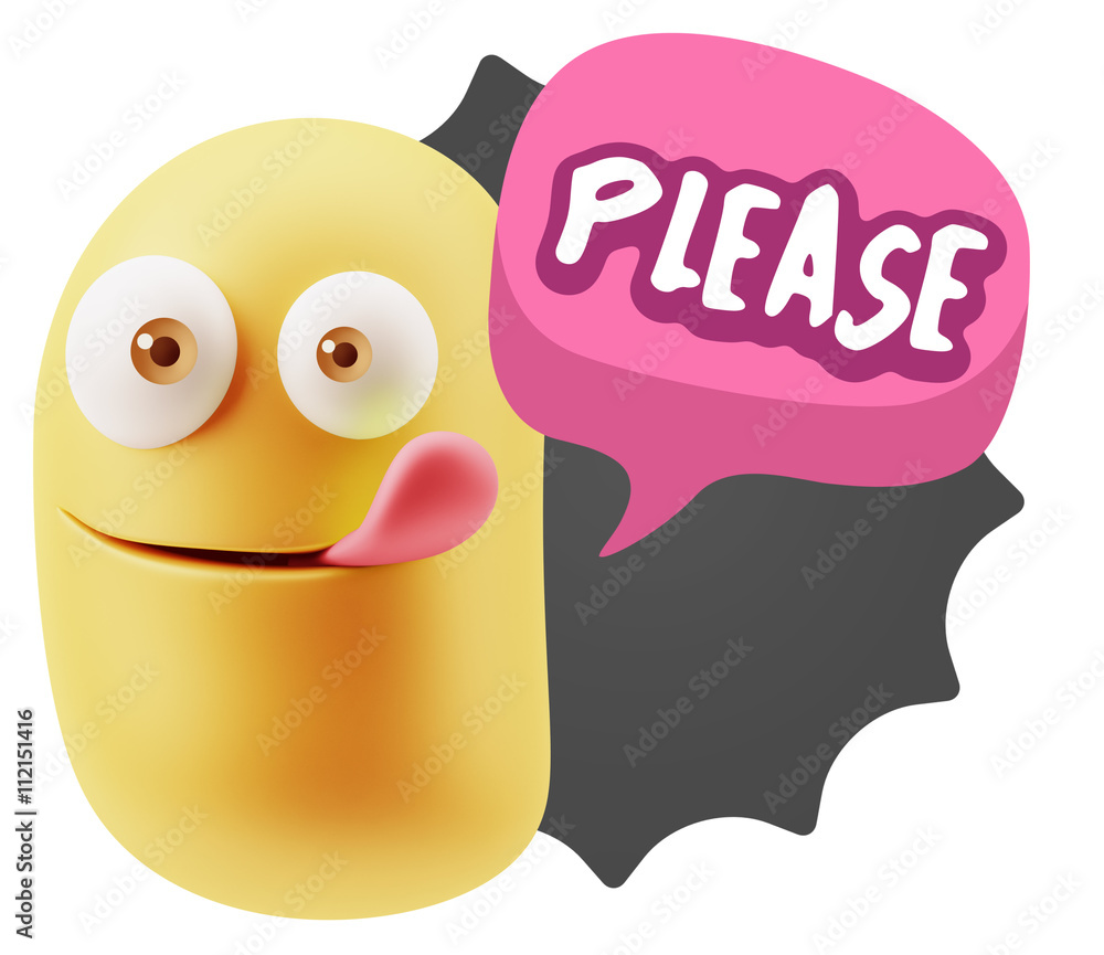 3d Illustration Laughing Character Emoji Expression saying Pleas 3d Illustration Laughing Character Emoji Expression saying Pleas