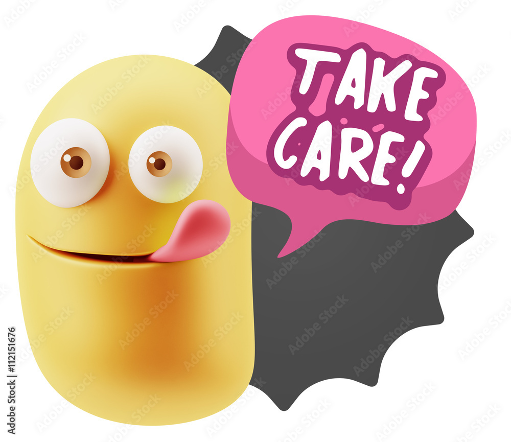 3d Illustration Laughing Character Emoji Expression saying Take 3d Illustration Laughing Character Emoji Expression saying Take
