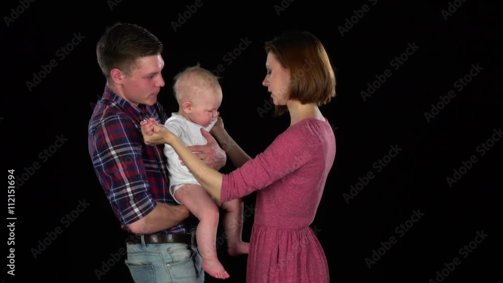 Parents playing with baby. Black Parents playing with baby. Black
