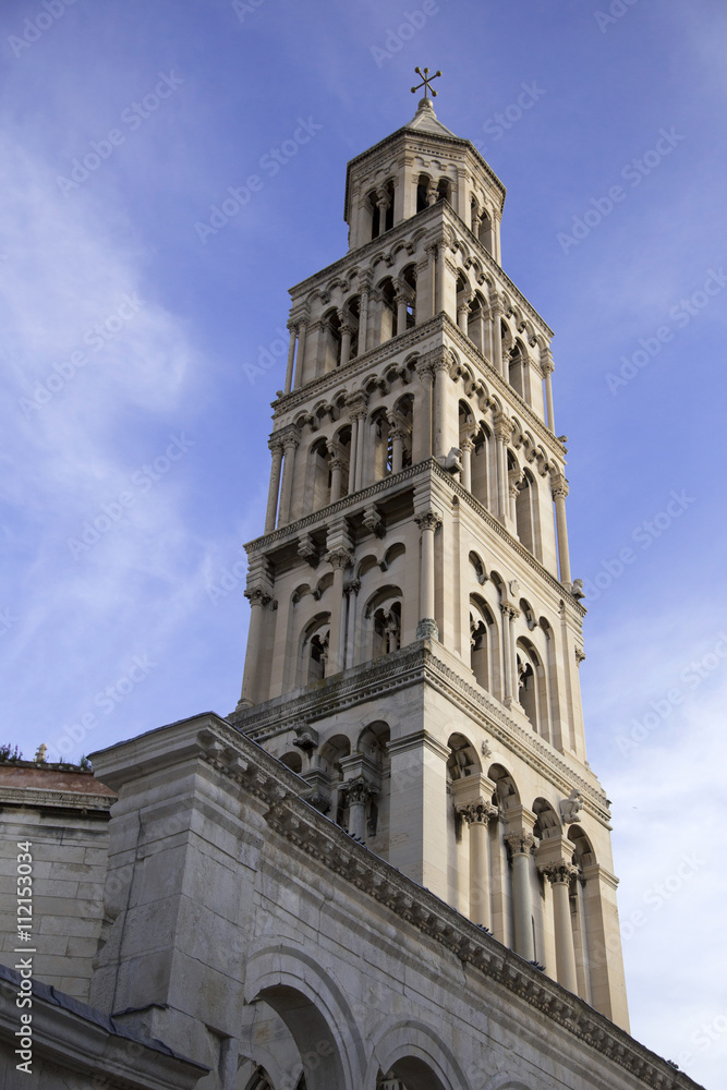 Sveti Duje famous tower in Split, Croatia