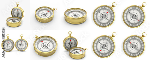 Wallpaper Mural Compass isolated on white background with shadow Torontodigital.ca