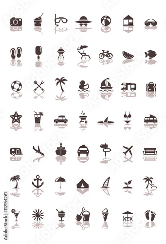 Icons Sommer und Urlaub