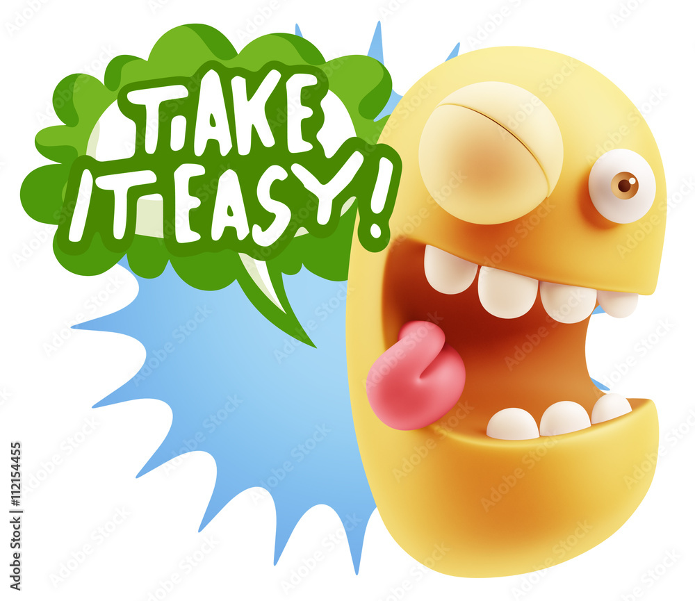 3d Illustration Laughing Character Emoji Expression saying Take 3d Illustration Laughing Character Emoji Expression saying Take