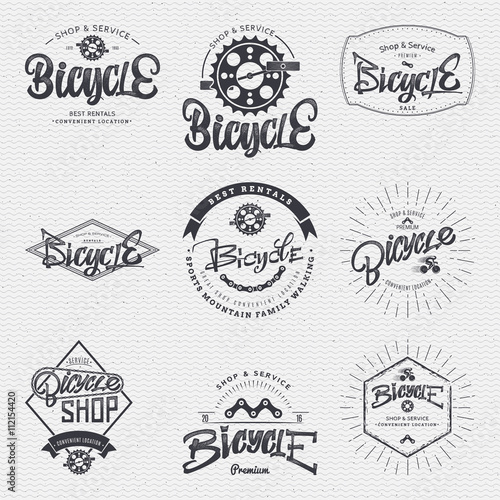 Bicycle badge insignia for any use such as signage design corporate identity, prints on apparel, stamps