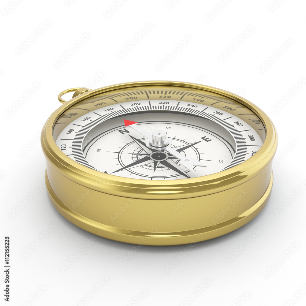 Compass isolated on white background with shadow Compass isolated on white background with shadow