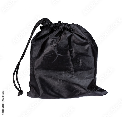 Black bag isolated on white.