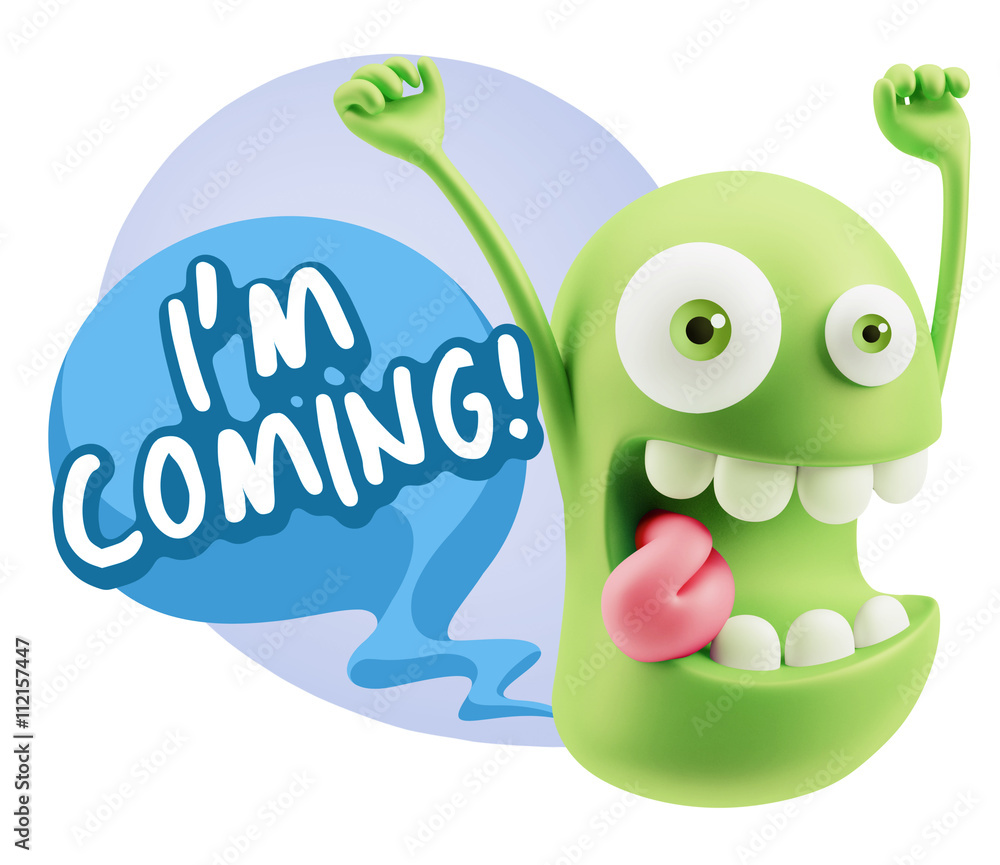 3d Illustration Laughing Character Emoji Expression saying I'm C 3d Illustration Laughing Character Emoji Expression saying I'm C