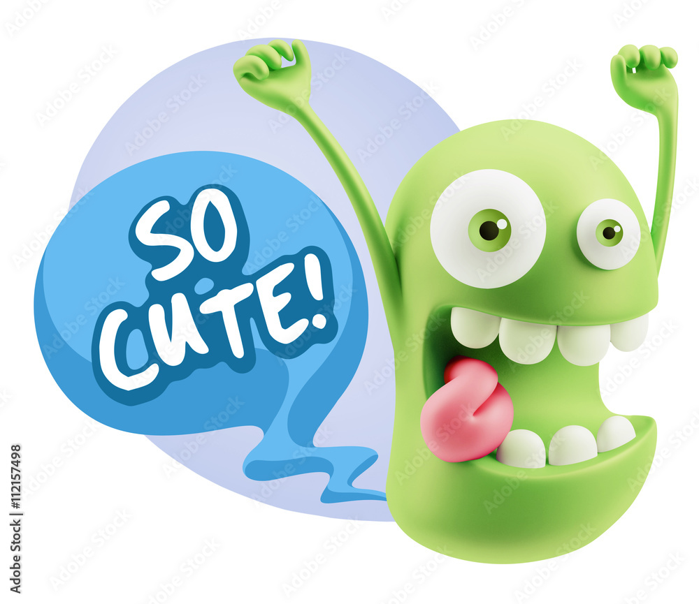 3d Illustration Laughing Character Emoji Expression saying So Cu 3d Illustration Laughing Character Emoji Expression saying So Cu