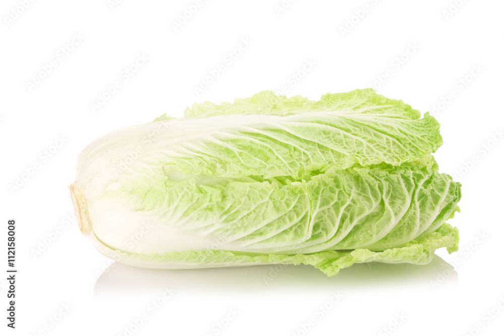 fresh chinese cabbage on a white background fresh chinese cabbage on a white background