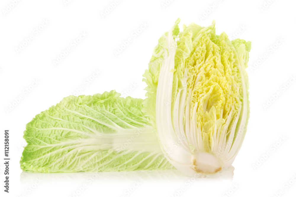 fresh chinese cabbage on a white background fresh chinese cabbage on a white background